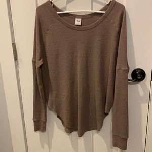 TNA Waffle Long Sleeve Top